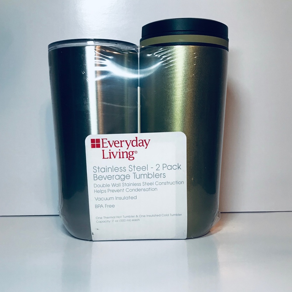 Stainless steel - 2 pack beverage tumblers